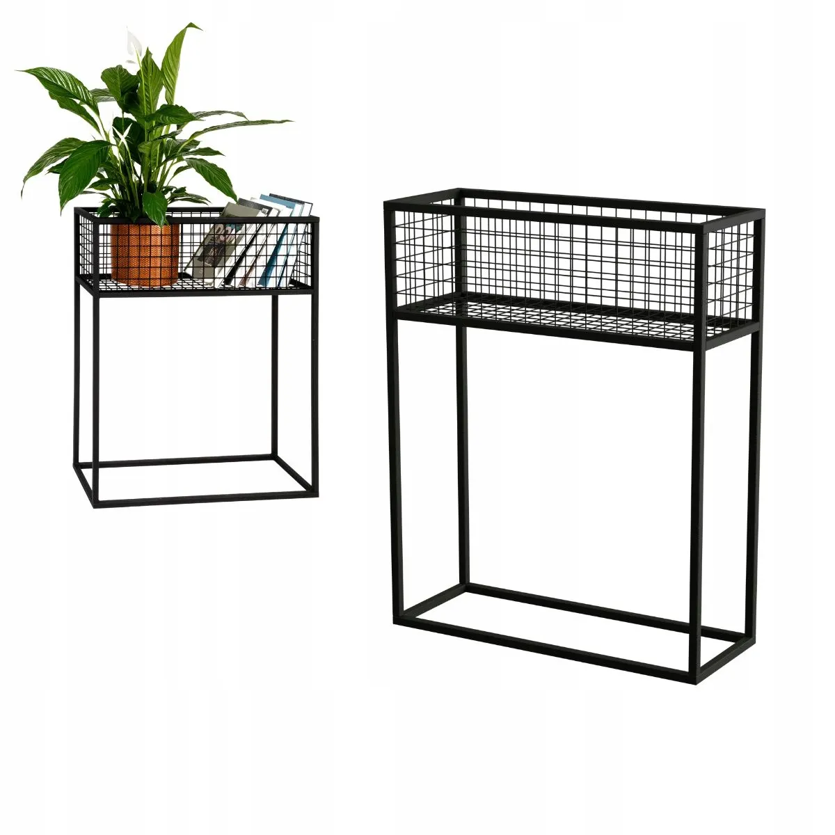 Kwietnik stojący z siatką DAX M czarny Roślina, Roślina doniczkowa, plantator, Ceramika, Wazon