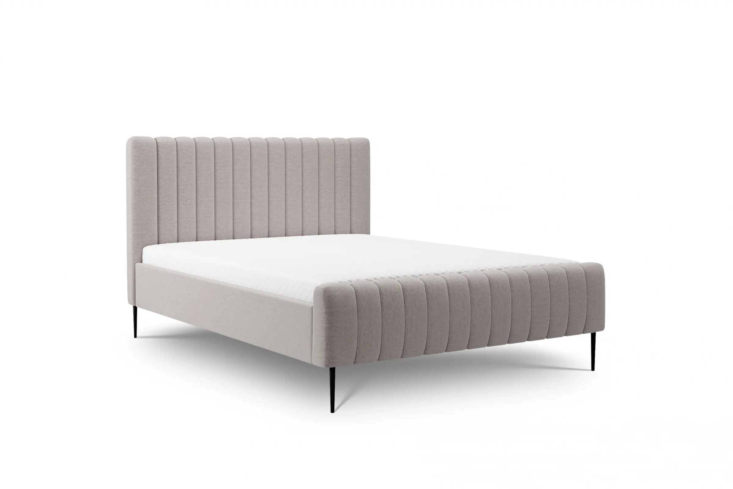 Łóżko Nicole / 160x200 / Maya 01 / czarne nogi - beżowy