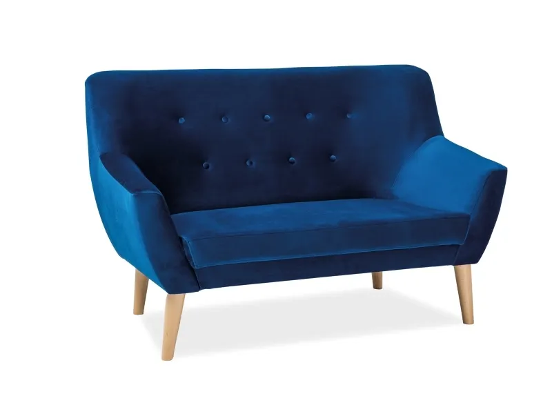 Sofa 2-osobowa NORDIC 2 VELVET Bluvel 86 granatowa