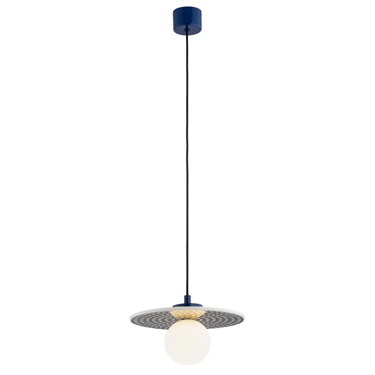 Lampa wisząca paska BOLL ceramika bolesławiecka granatowy kremowy