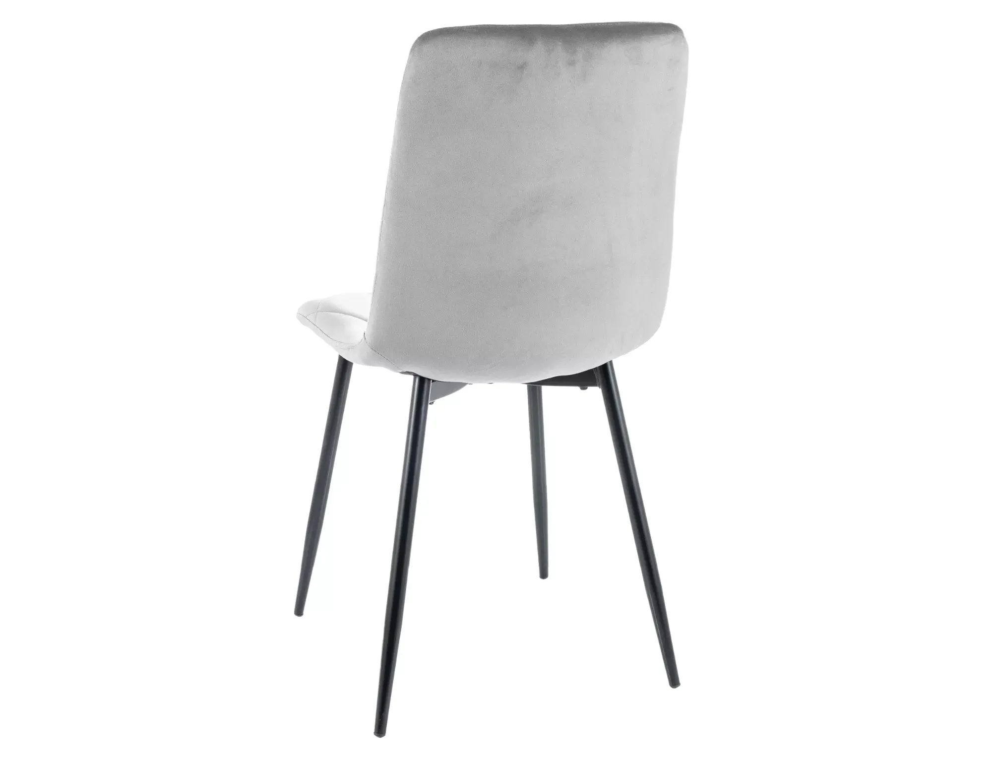 Krzesło tapicerowane TOM VELVET Bluvel 03 jasnoszare czarne nogi - TOMVCJSZ