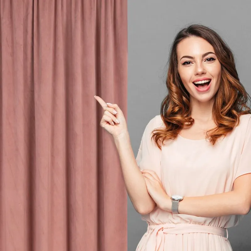 ZASŁONA GOTOWA PIERRE NA TAŚMIE 140X300 CM CIEMNORÓŻOWY - EU_392269