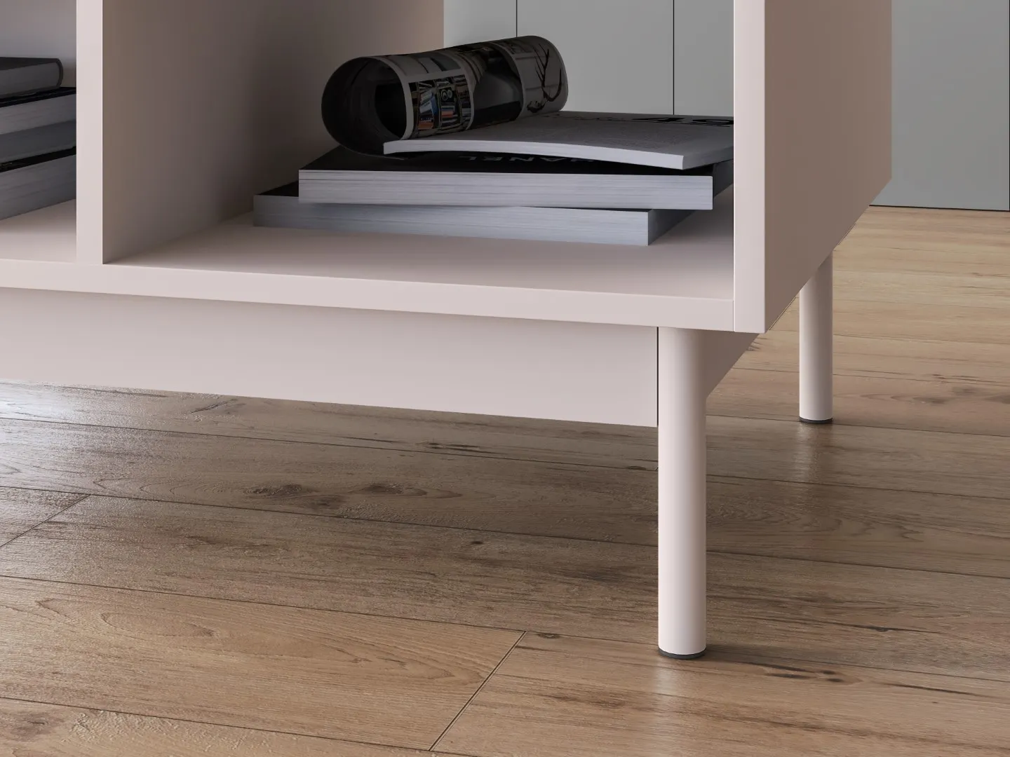 Stolik kawowy z półką DUNEA 60x90 kaszmir - dąb cremona - 1DUNE09-001