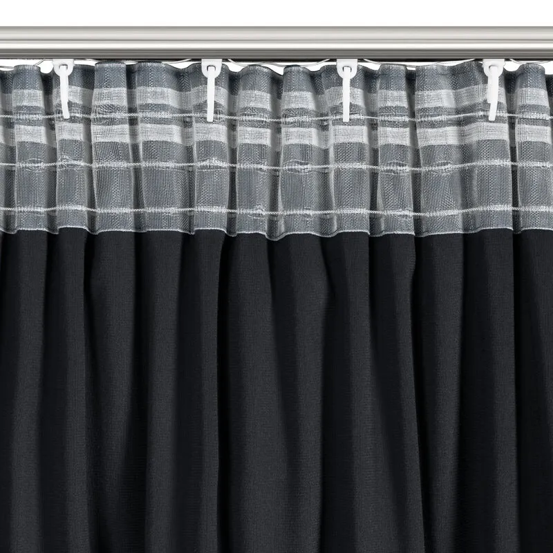 ZASŁONA GOTOWA DANI NA TAŚMIE 140 X 250 CM CZARNY - EU_454060