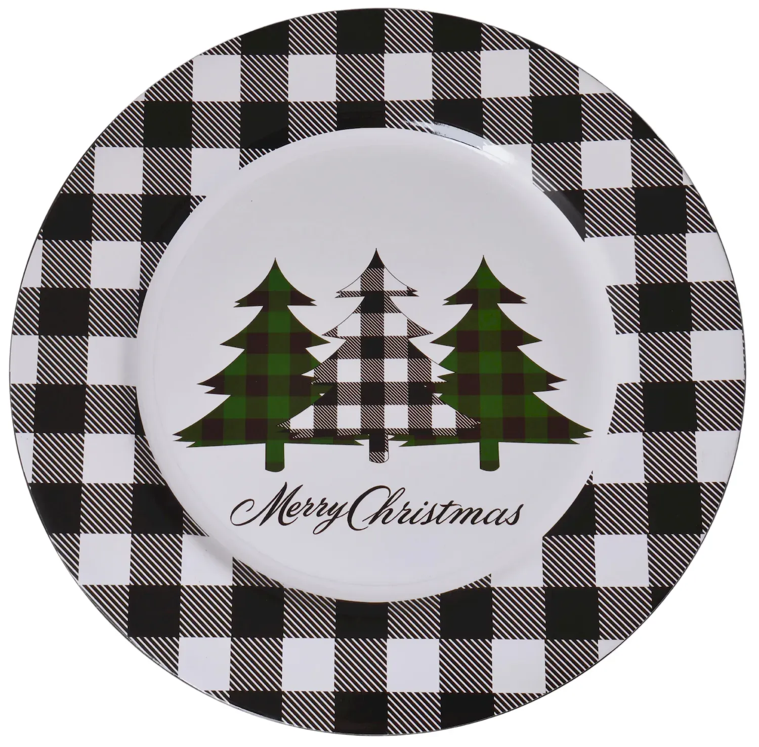Podtalerz świąteczny Z CHOINKAMI biały czarny
