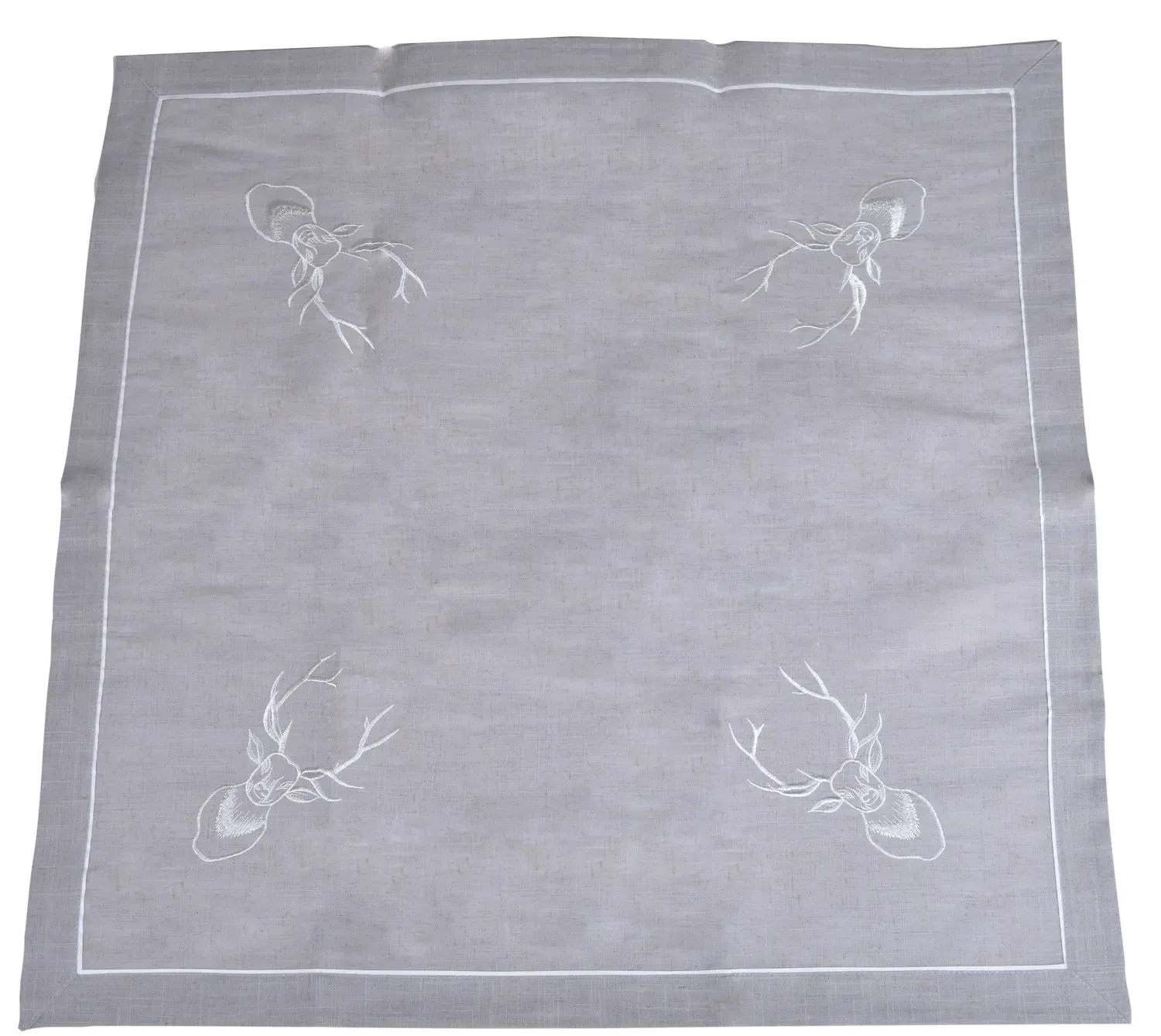 Obrus świąteczny kwadratowy 85x85CM z reniferem szary Obrus świąteczny kwadratowy 85x85CM z reniferem szary