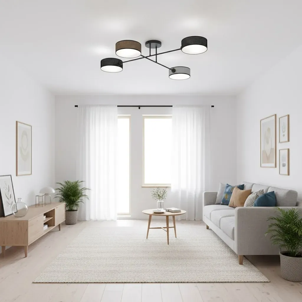 Lampa sufitowa plafon MAGA 4 MIX1 abażur wielokolorowa - 1572/4