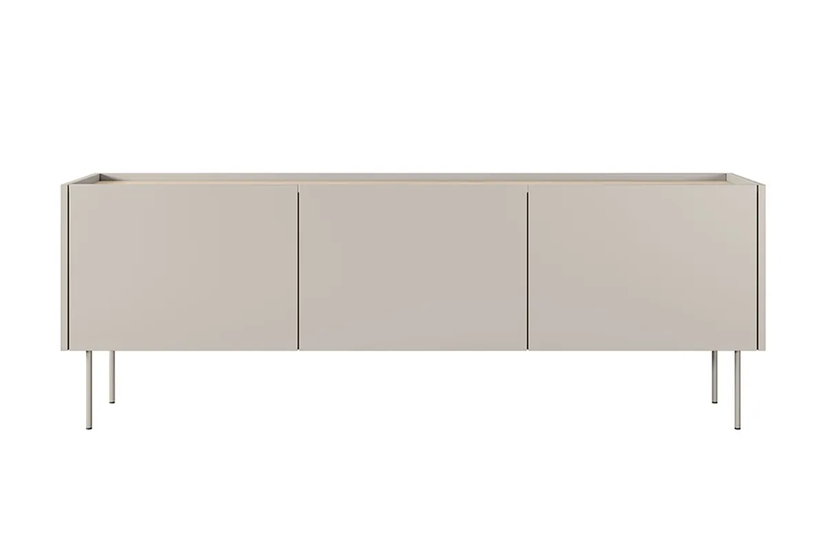 Szafka RTV DESIN 170 z 2 szufladami - kremowa - dąb nagano z ukrytymi szufladami