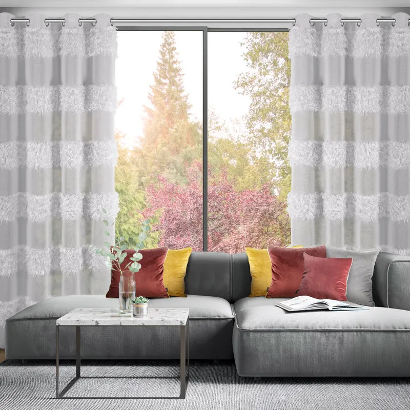 FIRANA GOTOWA MARGARET 140 X 250 CM SREBRNY — zdjęcie 8