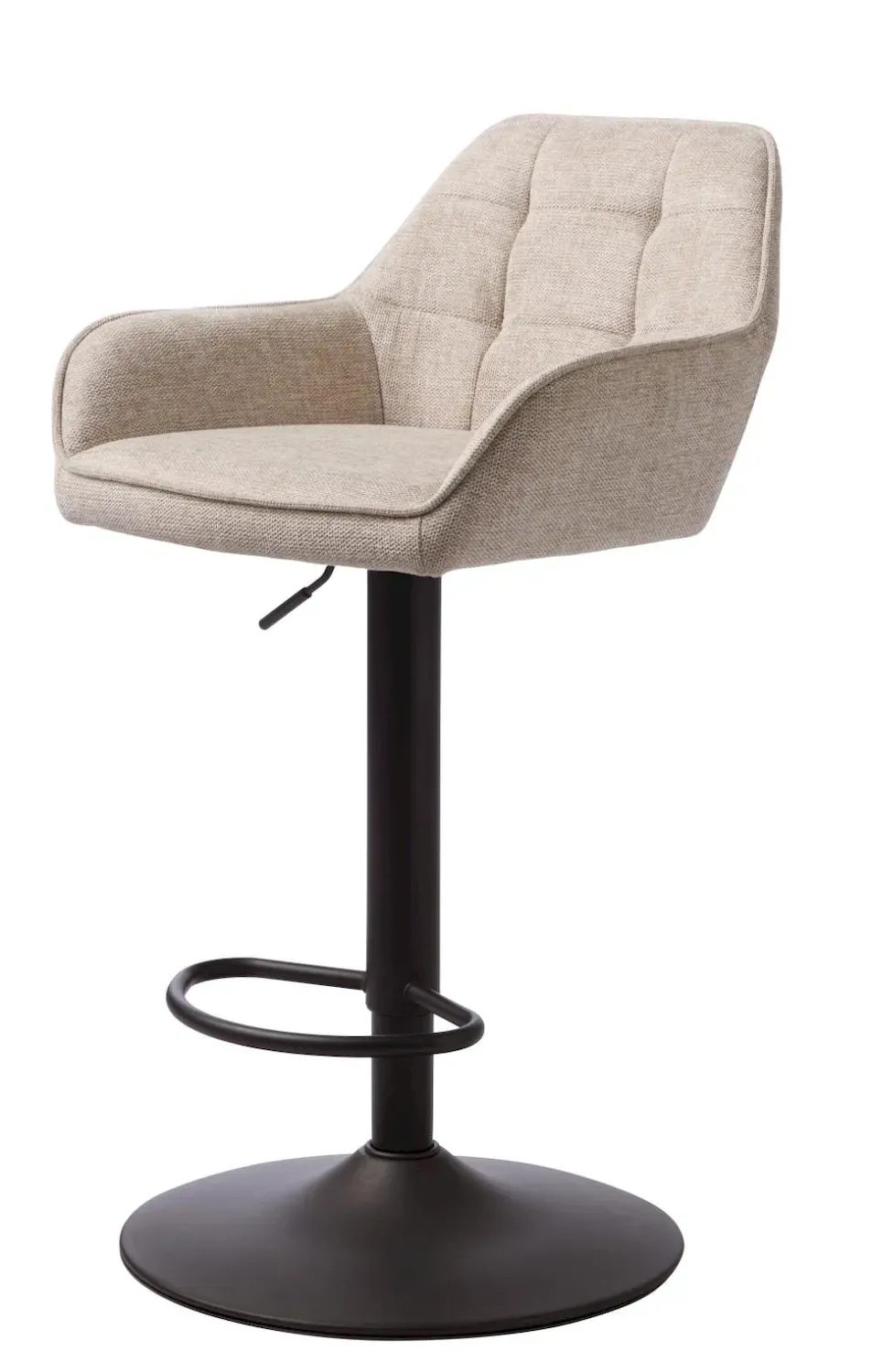 Hoker pikowany NOLAN z regulacją wysokości piaskowy