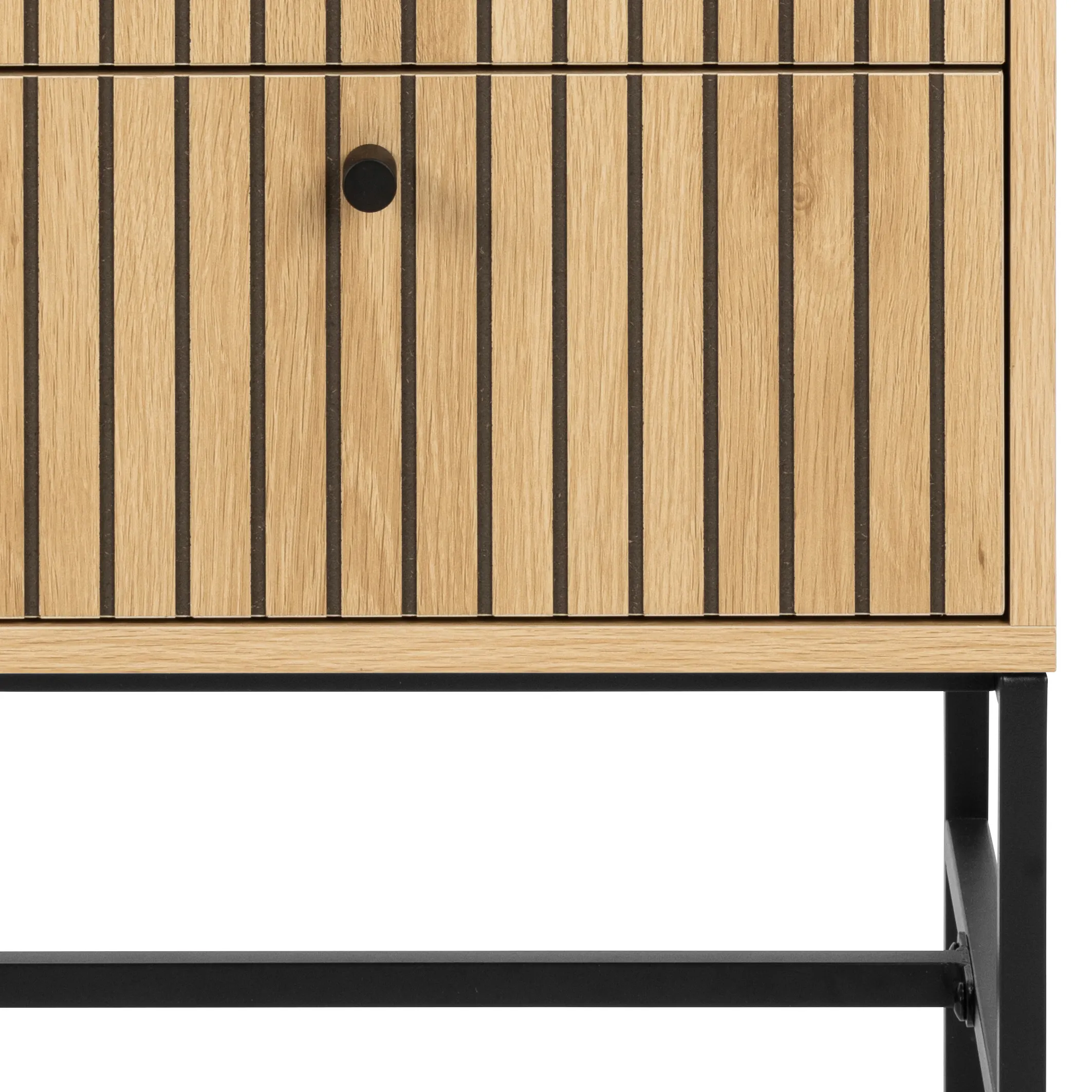 Szafka nocna z 2 szufladami ALBANY efekt drewna 45,6x40x70 - 0000105051