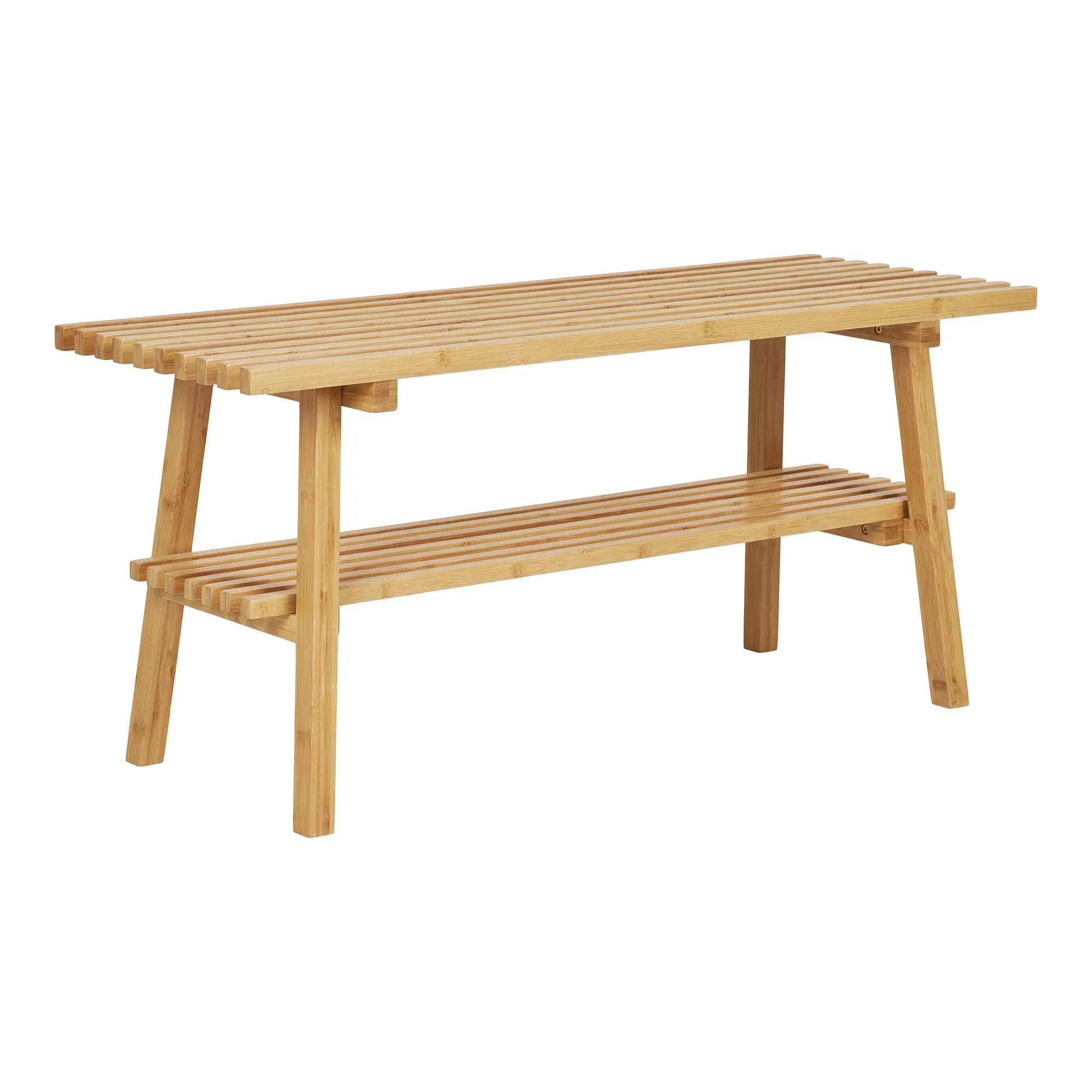 Ławka bambusowa z półką EMBER 70 cm naturalny