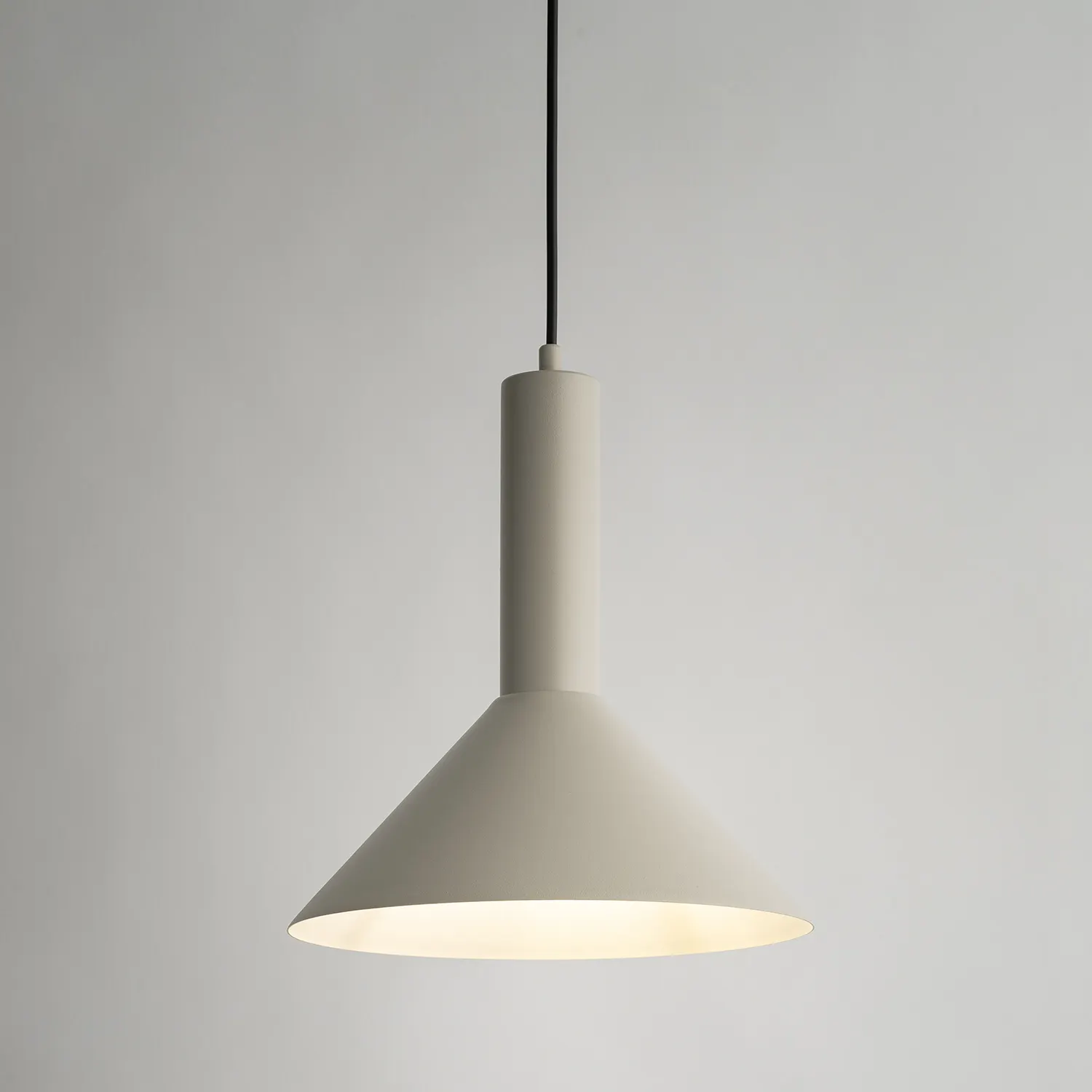 Lampa wisząca VITRUM stożek szary beż - SI_40806