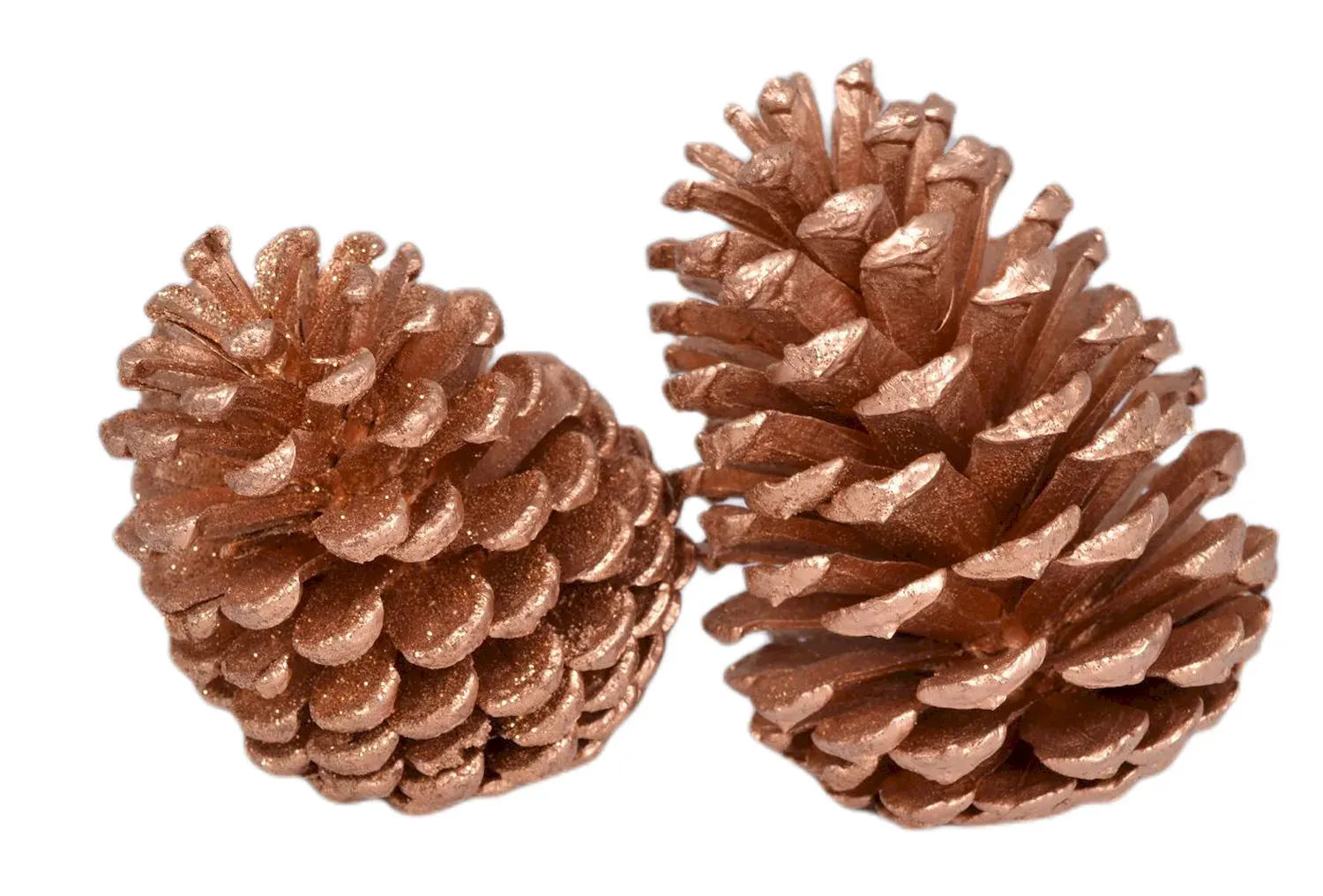 Szyszki dekoracyjne 2 sztuki złote Szyszki dekoracyjne 2 sztuki złote