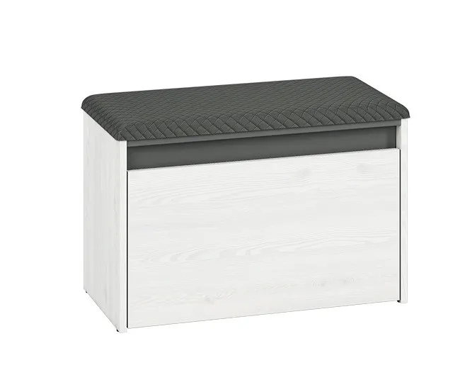 Szafka na buty z siedziskiem HYGA 02 sosna śnieżna, antracyt 70x47x34
