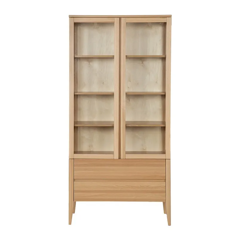 Witryna bukowa KW439 Naturalny DREWMAX — zdjęcie 3