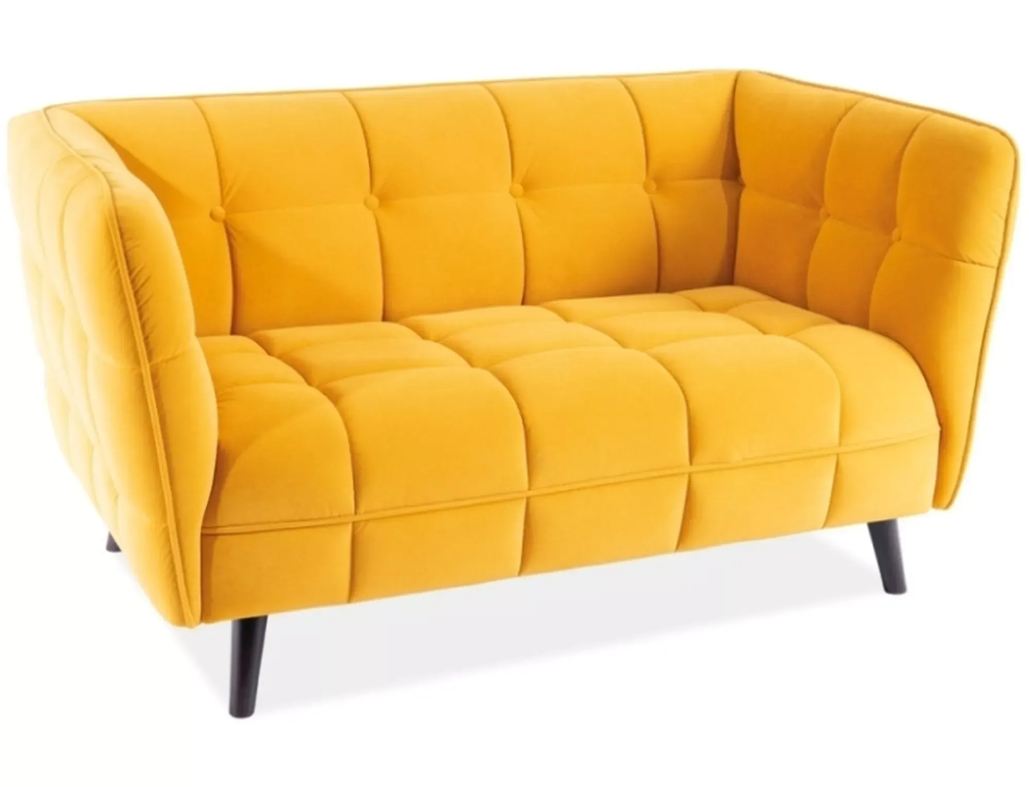 Sofa CASTELLO 2 VELVET Bluvel 68 curry wenge