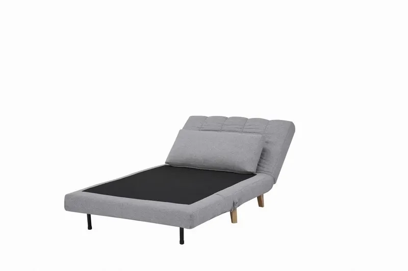 Fotel rozkładany z poduszką BILLY szary pikowany - BILLYSZ