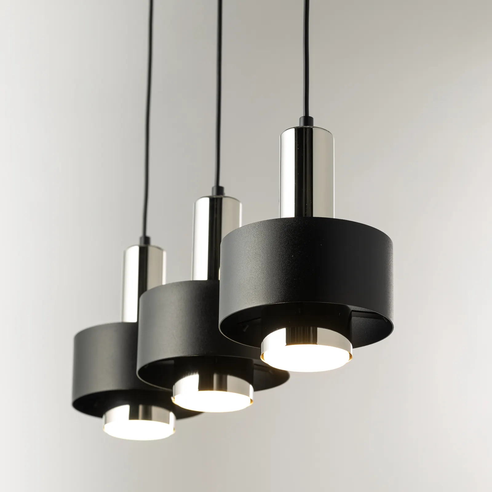 Lampa wisząca RIF LUX 3 czarno-srebrna - SI_40716