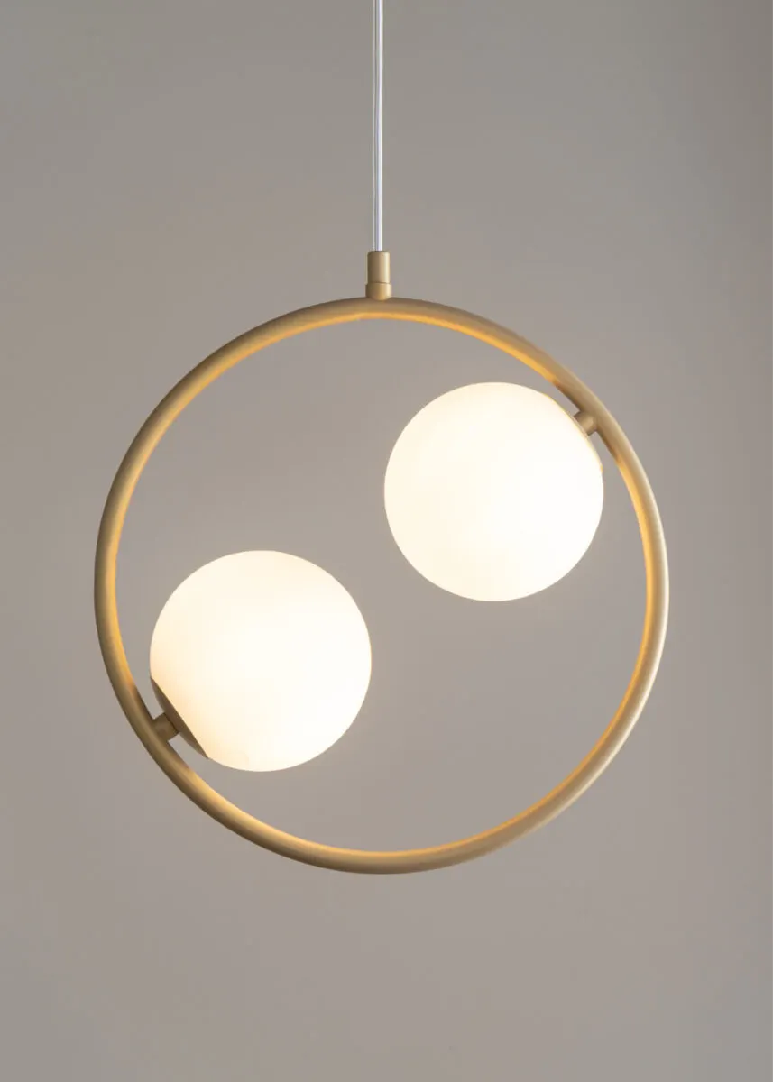 Lampa wisząca AQUA 2 biało-złota - SI_33412