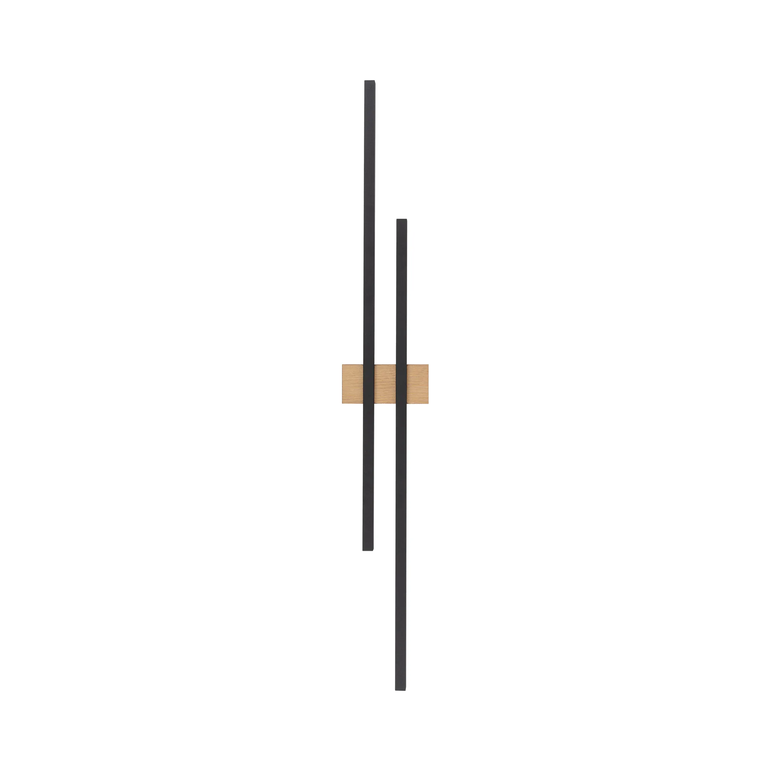 Kinkiet FLASH LED 8W czarny z drewnianym elementem z sosny 90x13x5cm - TK_6416
