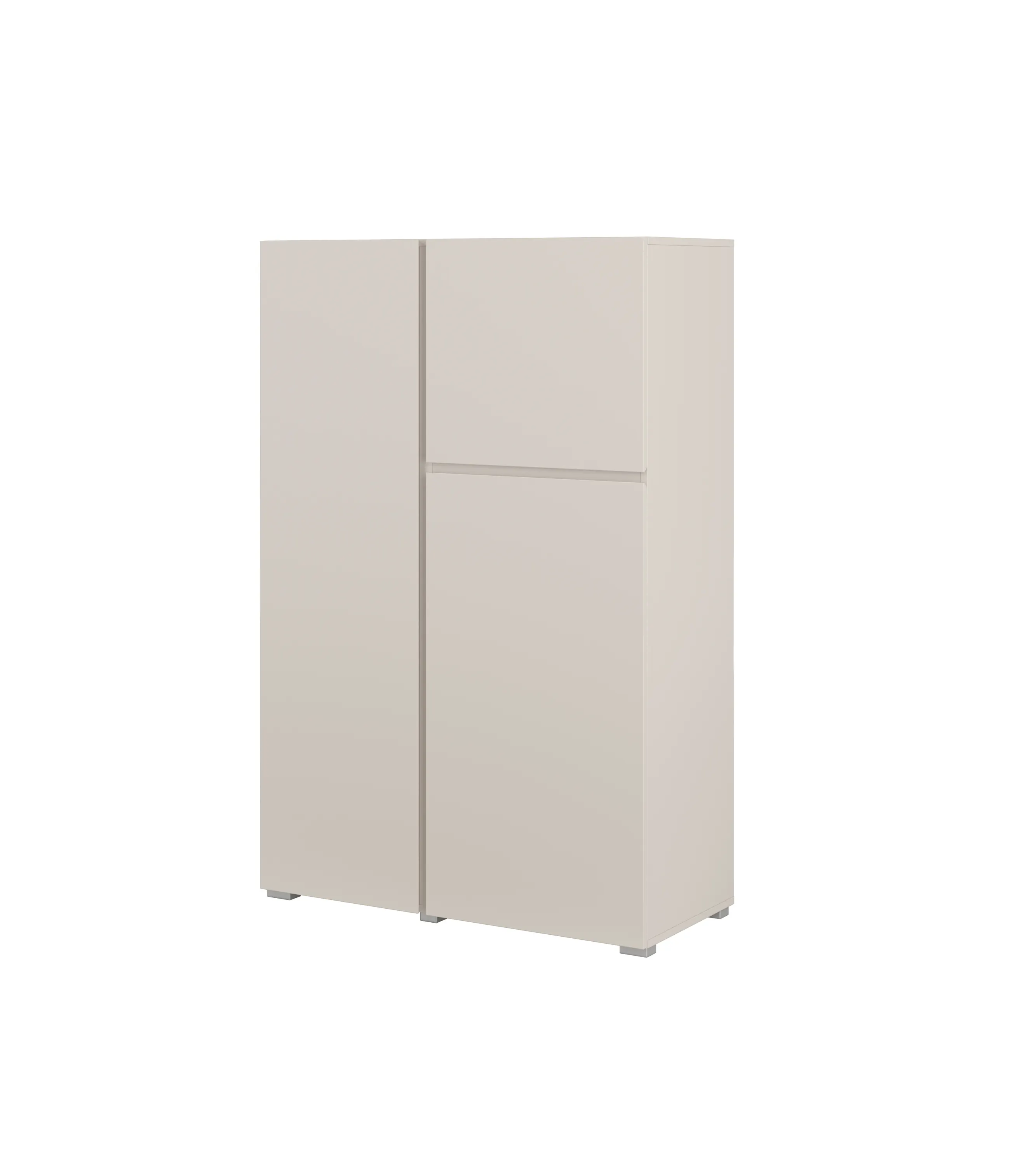 Komoda wysoka 3-drzwiowa z półkami 92 cm ASYMETRIC 46 kaszmir
