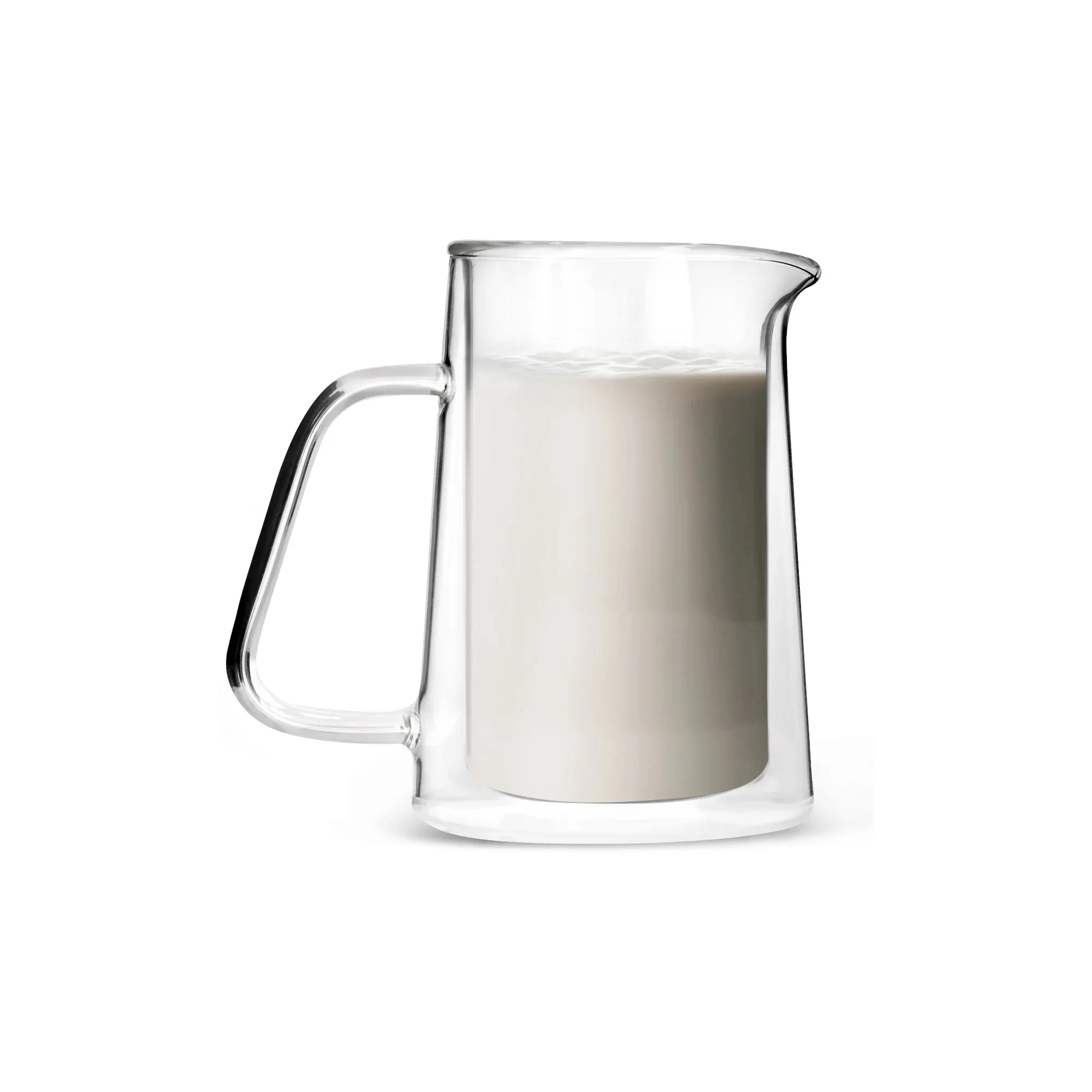 Mlecznik z podwójną ścianką DIVA 200 ml transparentny mlecznik, dzbanek, szklany, szklanka, przezroczysty