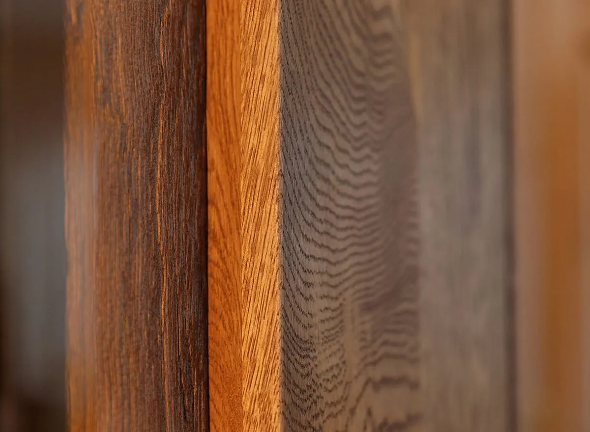 Witryna dębowa COLLODI oświetleniem - tabacco - ZICOL02T