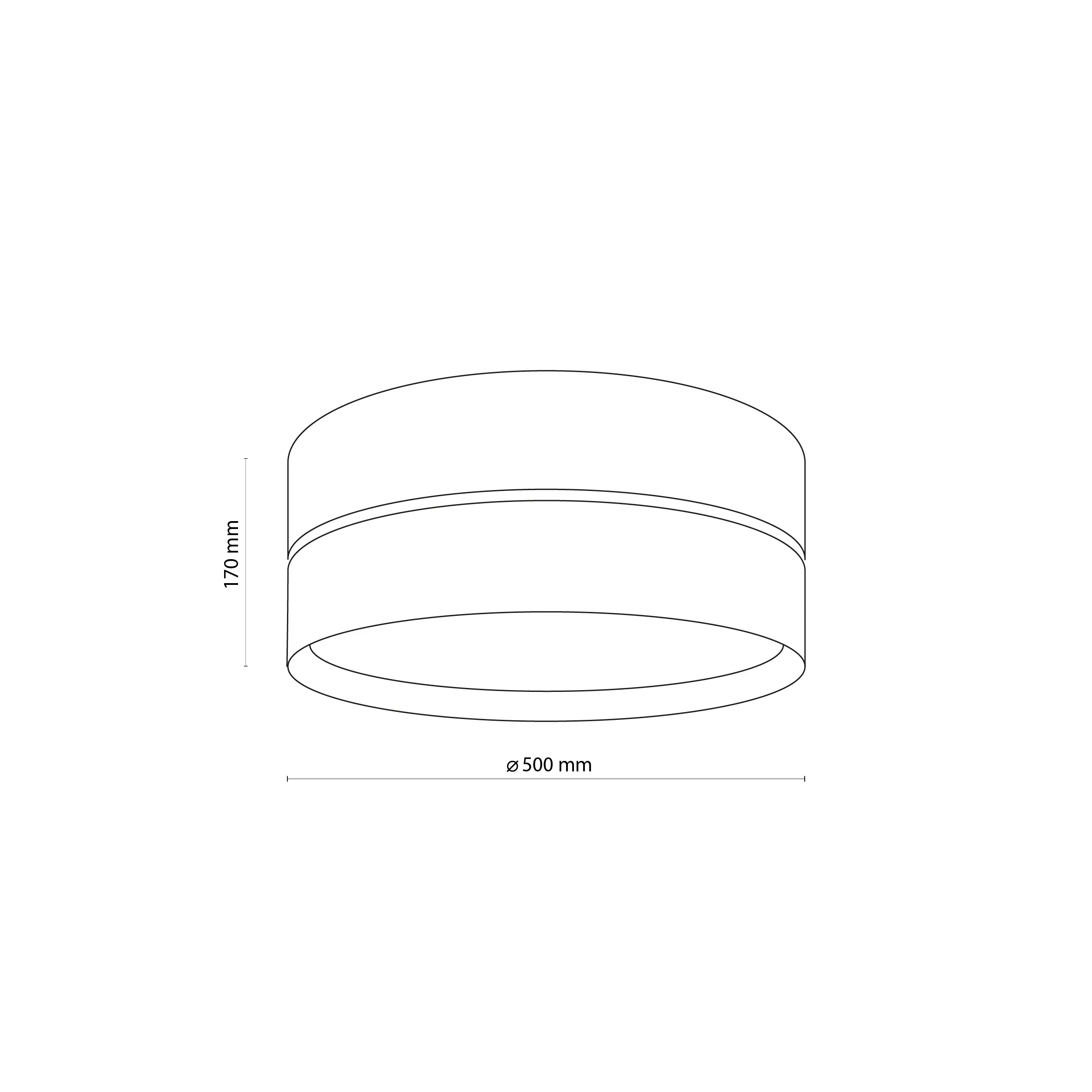 Lampa sufitowa NICOL czarna z drewnianym elementem białym okrągłym kloszem 50x17cm - TK_4800