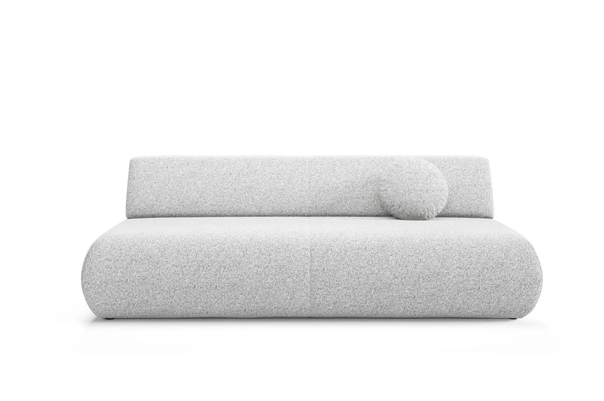 Sofa rozkładana z pojemnikiem PUENTE 214 cm jasnoszara