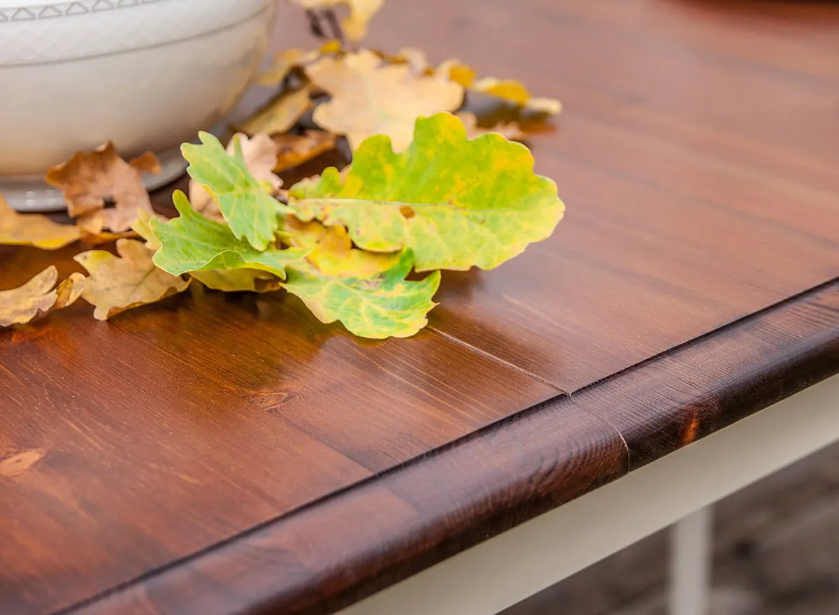 Stół sosnowy rozkładany BELLUNO ELEGANTE 93x(150-197) biały-orzech - PL022B/O