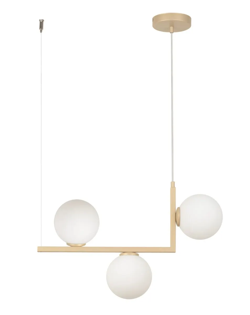 Lampa wisząca ANDY biało-złota