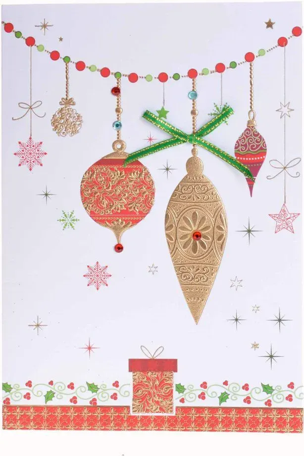 KARTKA ŚWIĄTECZNA z bombkami 271