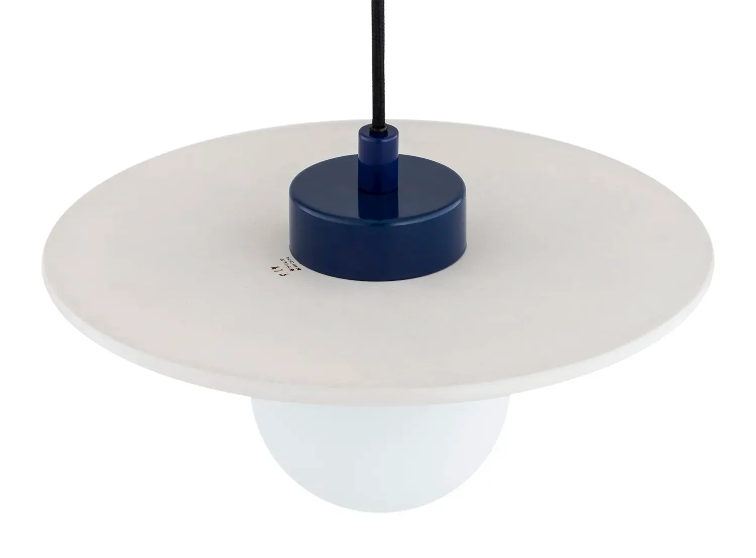 Lampa wisząca paska BOLL ceramika bolesławiecka granatowy kremowy — zdjęcie 4