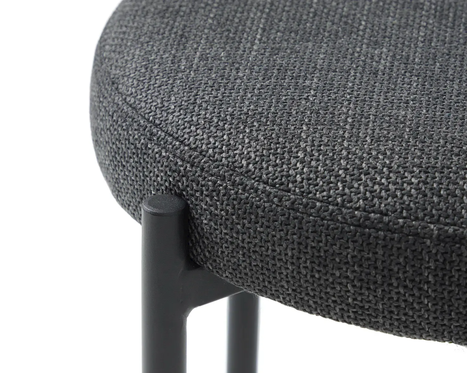 Stołek - taboret okrągły PELICAN metalowy ciemnoszary - UN_54590000