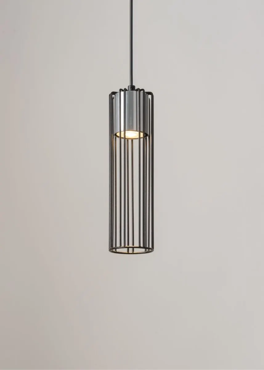 Lampa wisząca FOBIA 1 czarno-srebrna - SI_33448