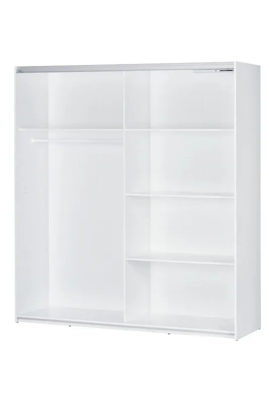 Szafa WENECJA 1 rozsuwana 2-drzwiowa biała dąb sonoma 202x183x60cm - TH-208-0040