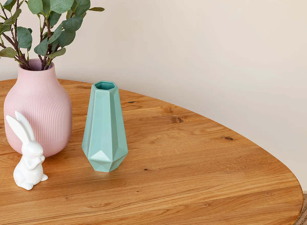 Stolik kawowy dębowy okrągły 90 cm Orbetello - dąb olejowany - 3SORB57