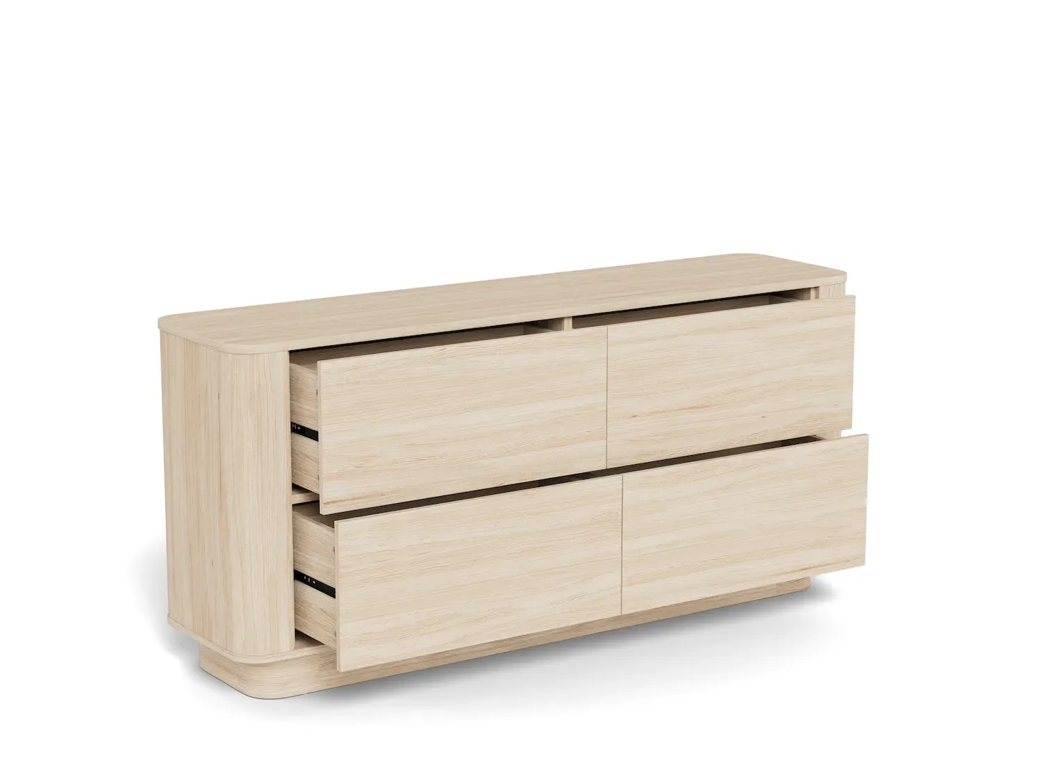 Komoda z 4 szufladami ATMORE 160 dąb bielony - H000025656