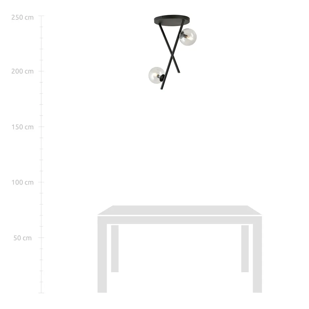Żyrandol RIVER Czarny 1195/2 - 1195/2