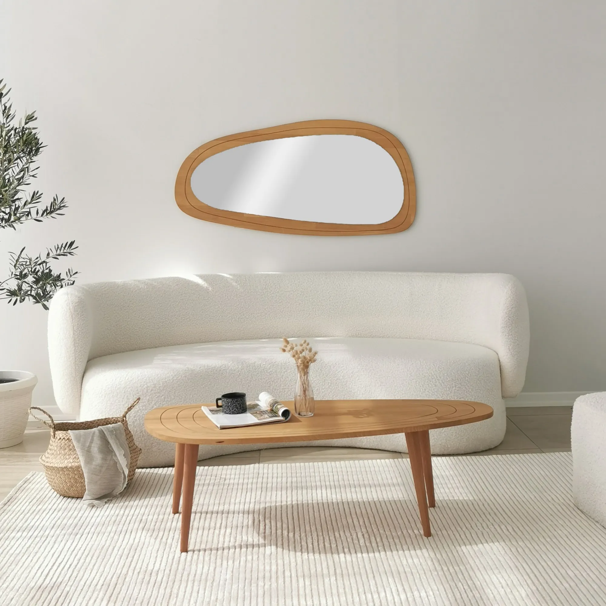 Stolik kawowy drewniany SWEET 50x115 naturalny — zdjęcie 5