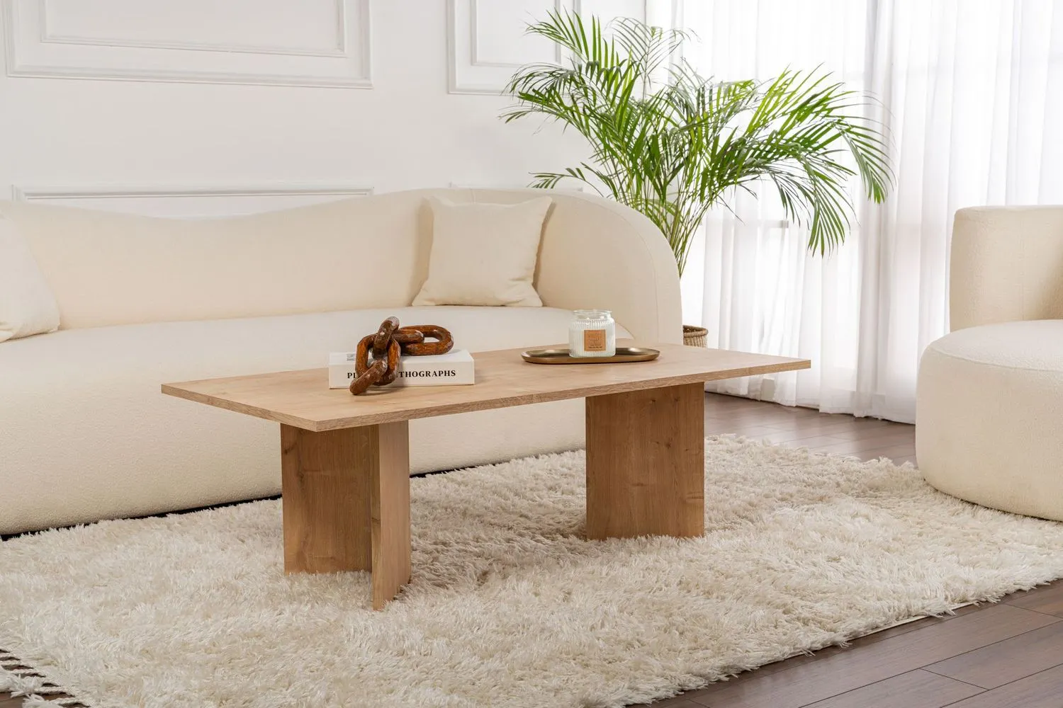 Stolik kawowy SABIN 60x119 cm dąb sapphire — zdjęcie 7