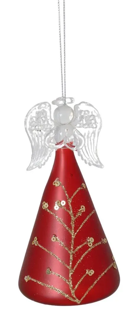 Bombka szklana ANIOŁEK 3597 czerwony