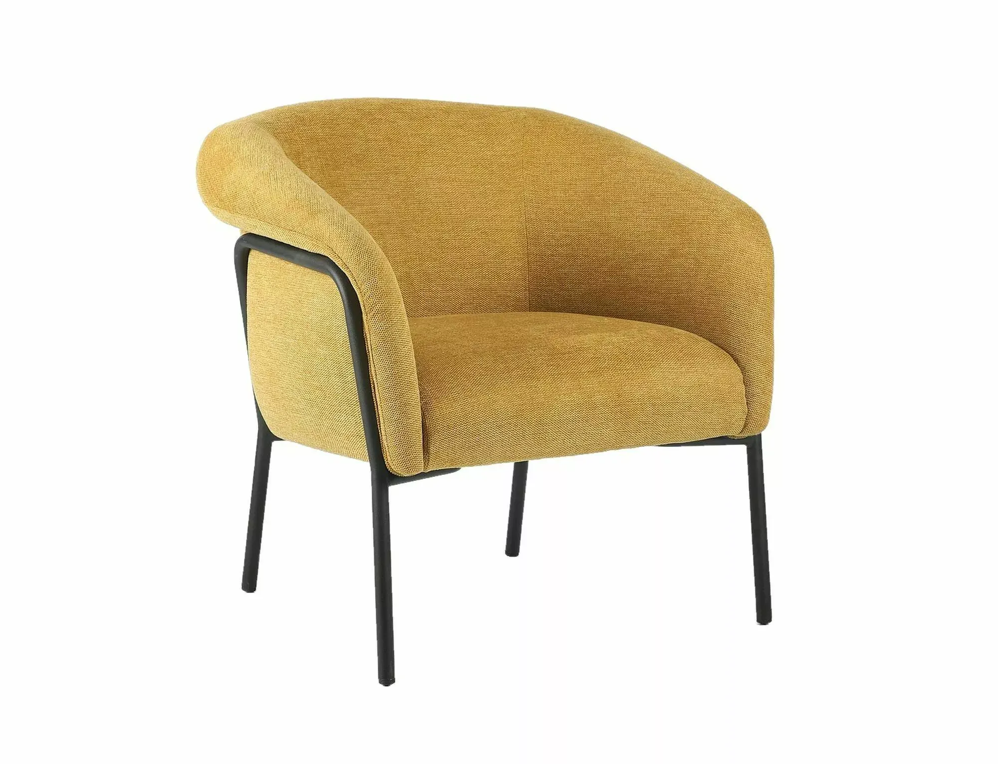 Fotel CLOVER BREGO 68 curry czarny stelaż Signal