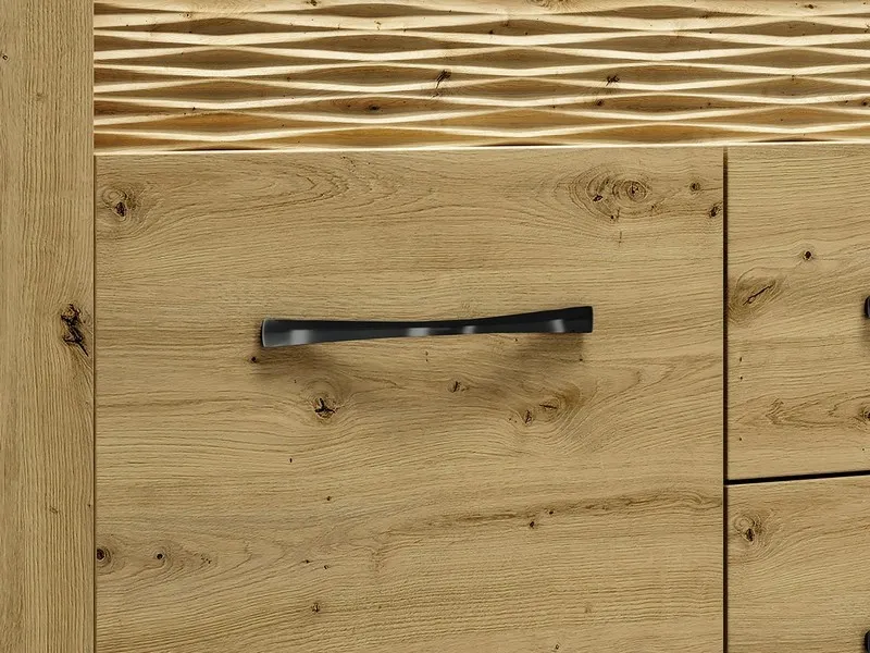 Komoda 2-drzwiowa z 4 szufladami ARTIS 07 z oświetleniem, dąb artisan - 1ARTI07-001