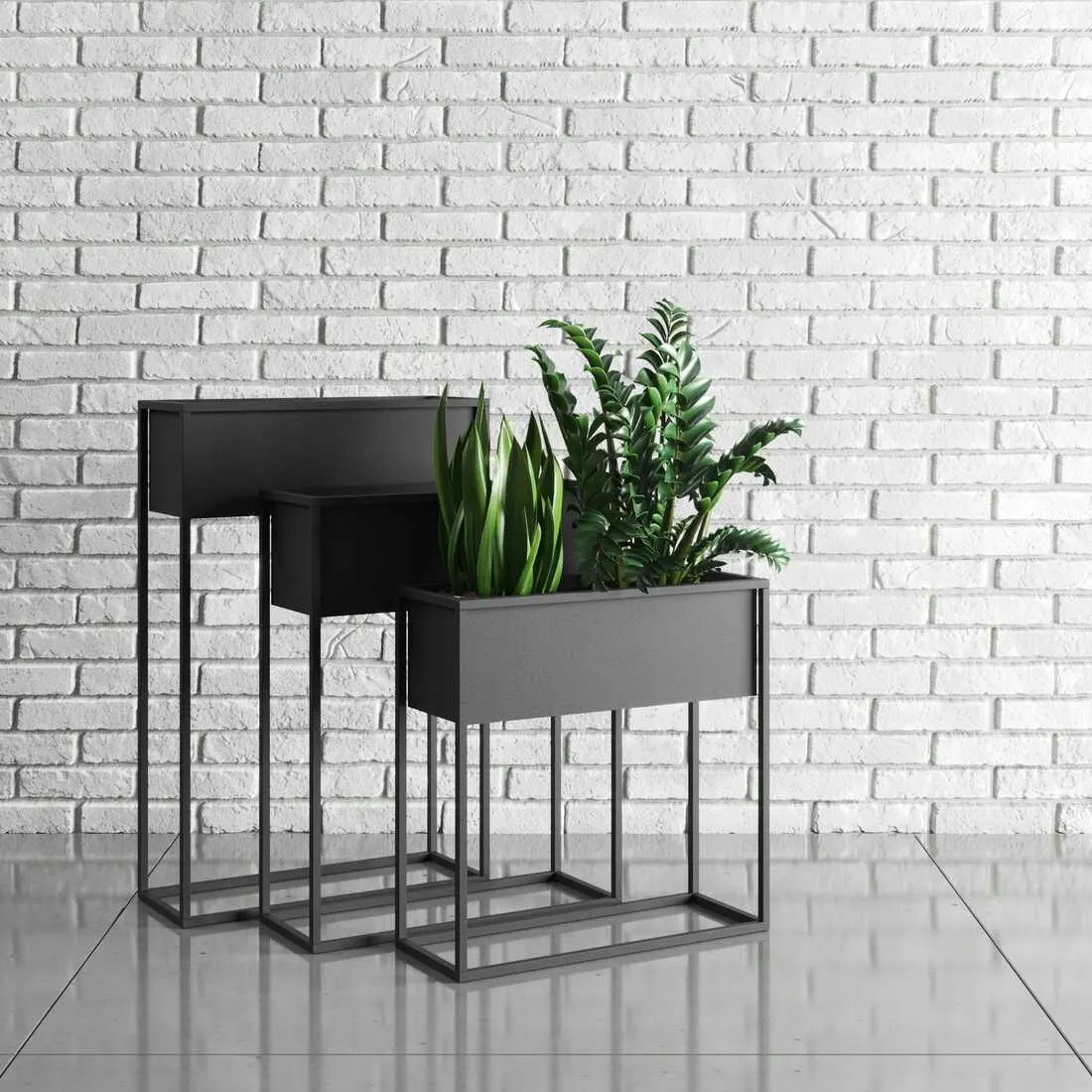 DONICZKA-osłonka na donice metalowa MARSYLIA L czarna - LD_TZ000038