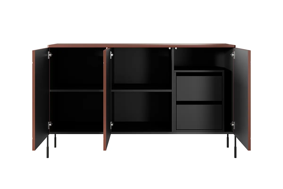 Komoda SONATIA 150 z 2 szufladami - czerwona ceglana - B_149059