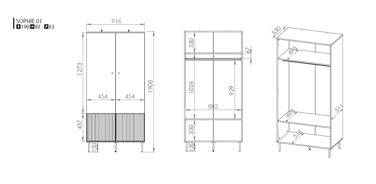 sophie 01 wymiary