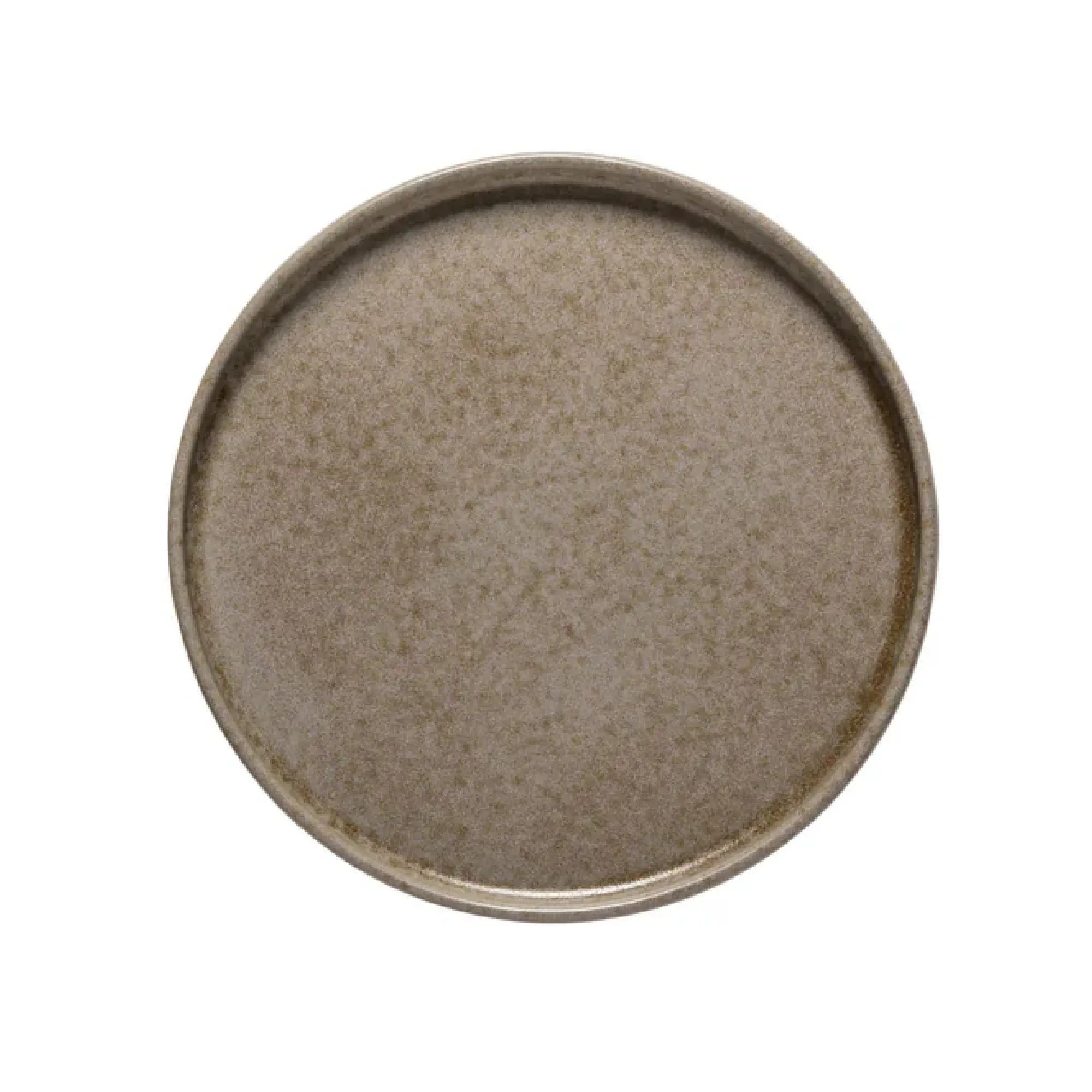 Talerz śniadaniowy REDONDA 21cm beżowy talerz, ceramika, betonowy, brązowy, gładki powierzchnia