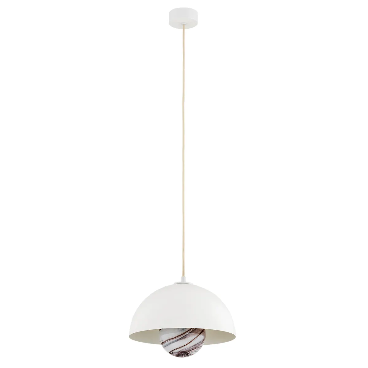 Lampa wisząca PIAVA biały biało-brązowy marmurek 144cm - 8443